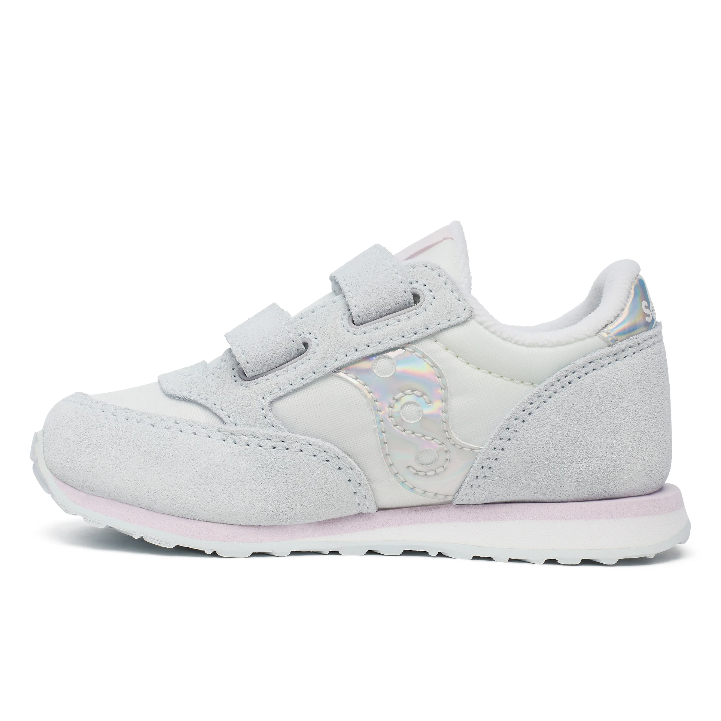 Jazz Hook & Loop Sneaker - Big Kid White/Blue - Image 3